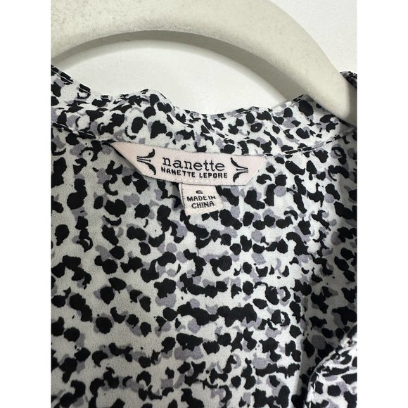 Nanette Lepore Women’s Sleeveless Tie Waist Animal Print Flare Dress Size 6 - Picture 3 of 7